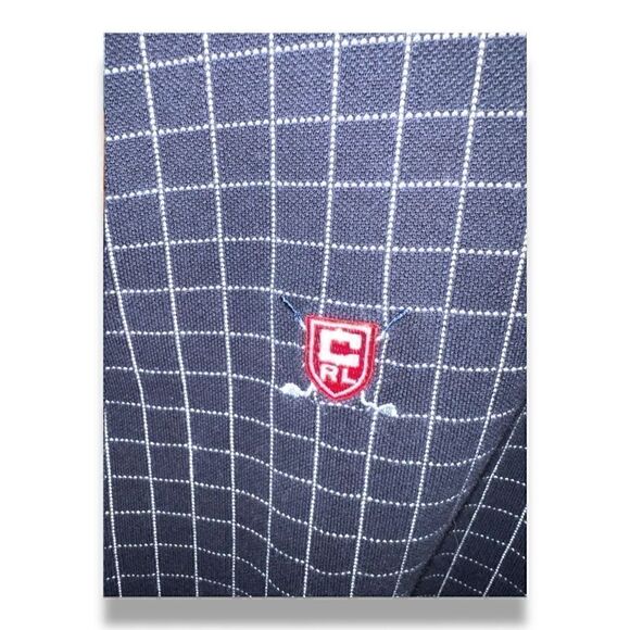 Navy Check Chaps Ralph Lauren Pique Polo Shirt Size XL - Picture 3 of 9